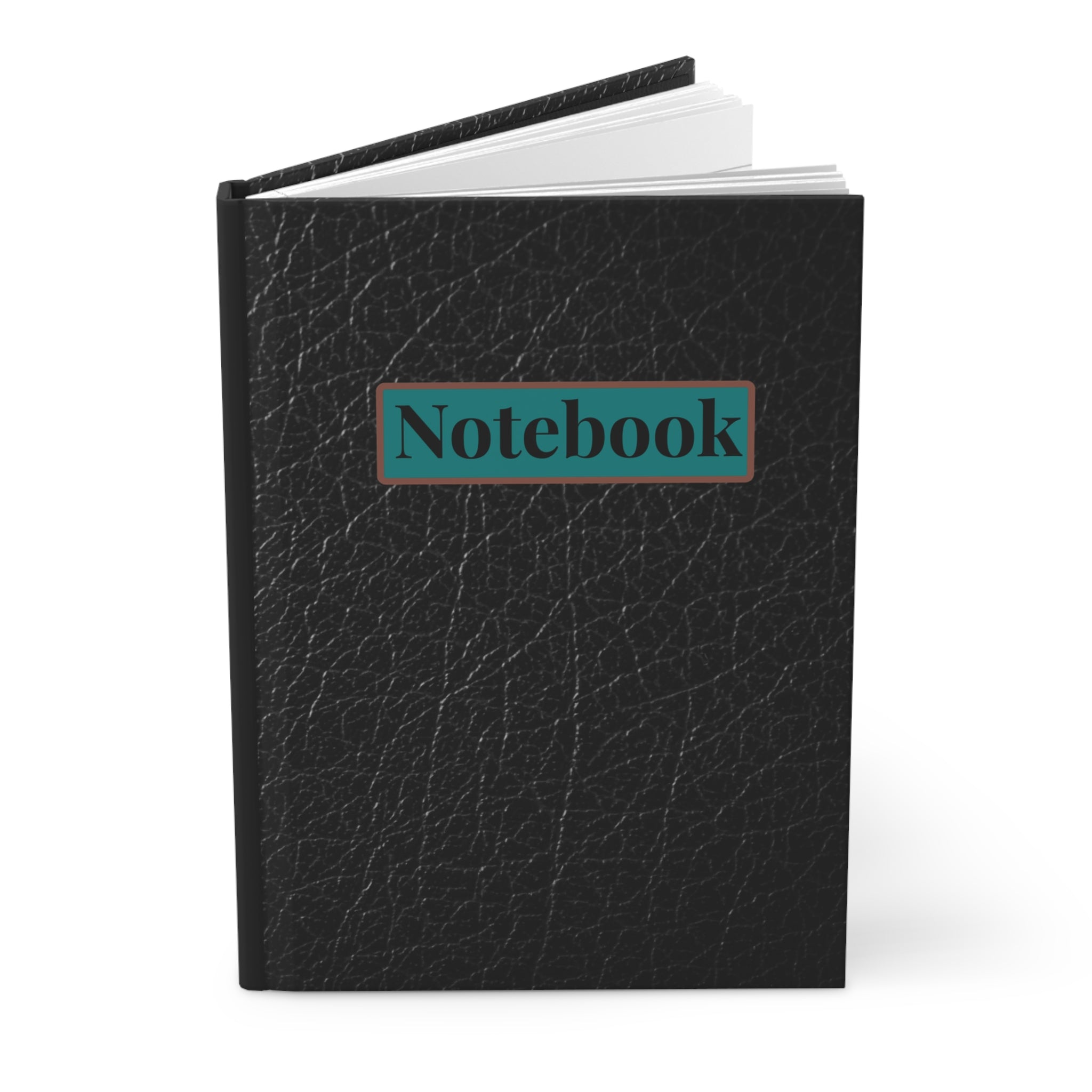 Notebook Hardcover Journal — Black Leather Matte Notebook
