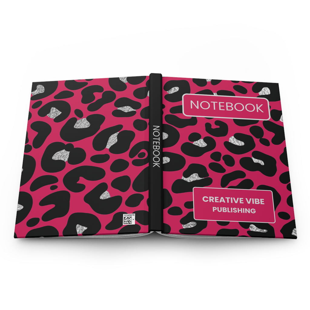 Pink Leopard Notebook Hardcover Journal — "Creative Vibe Publishing"