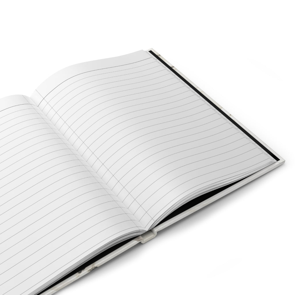 Marble Hardcover Journal — Matte White Stone Notebook