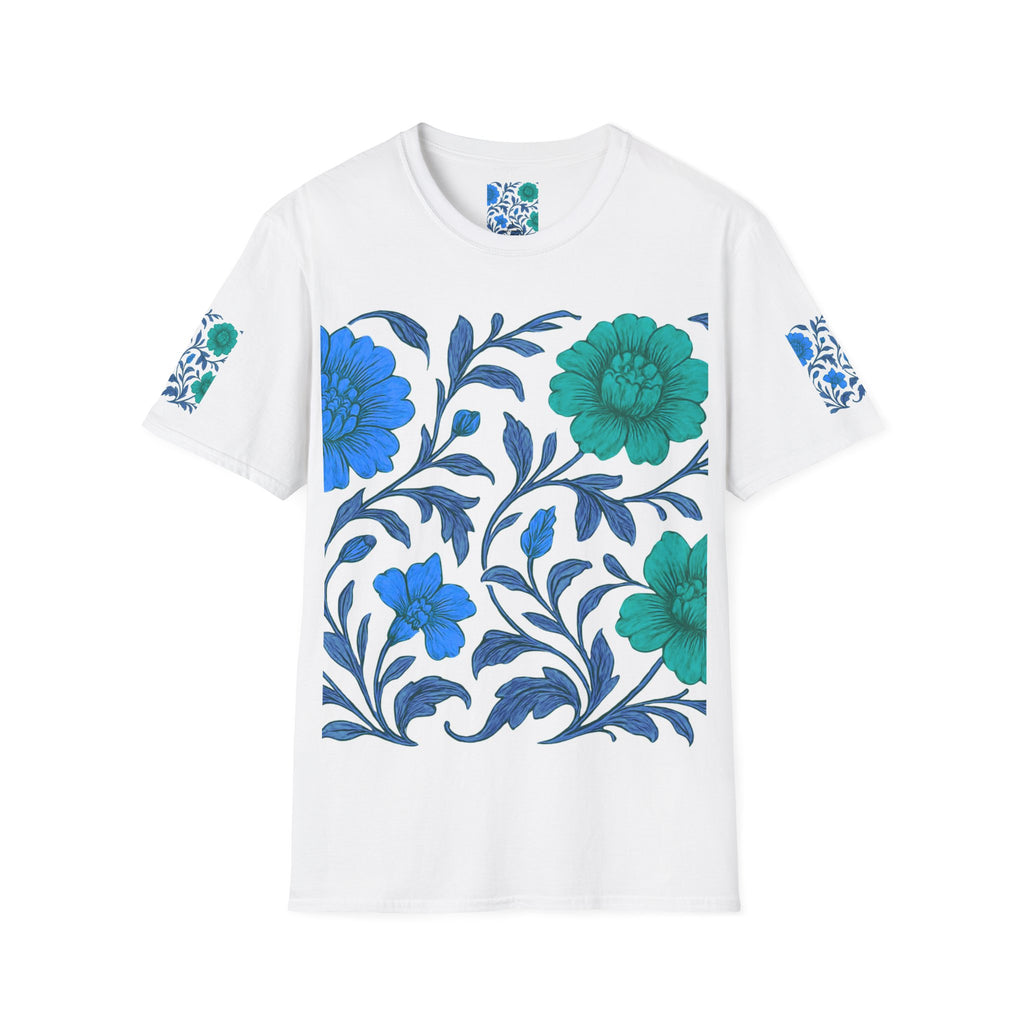 Floral Blue-Green Tee