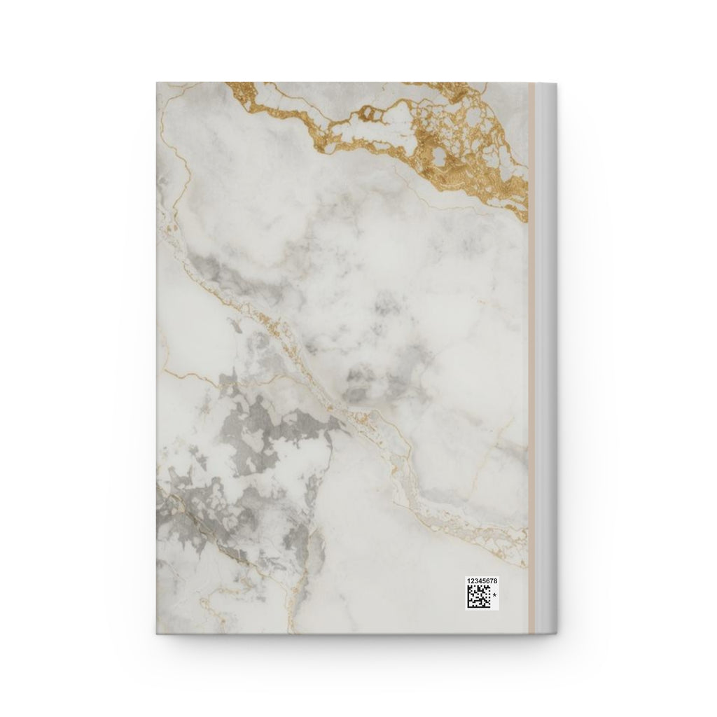 Marble & Gold Hardcover Journal — Elegant Composition Notebook.