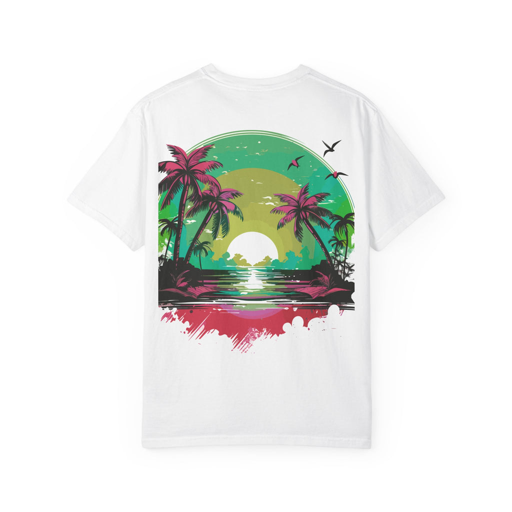 T-Shirt — Tropical Sunset Palm Beach Graphic Tee