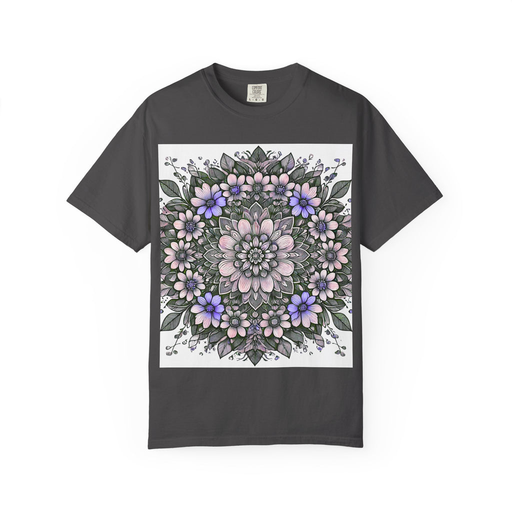 Floral Mandala T-Shirt — Pastel Garden Blossom Tee