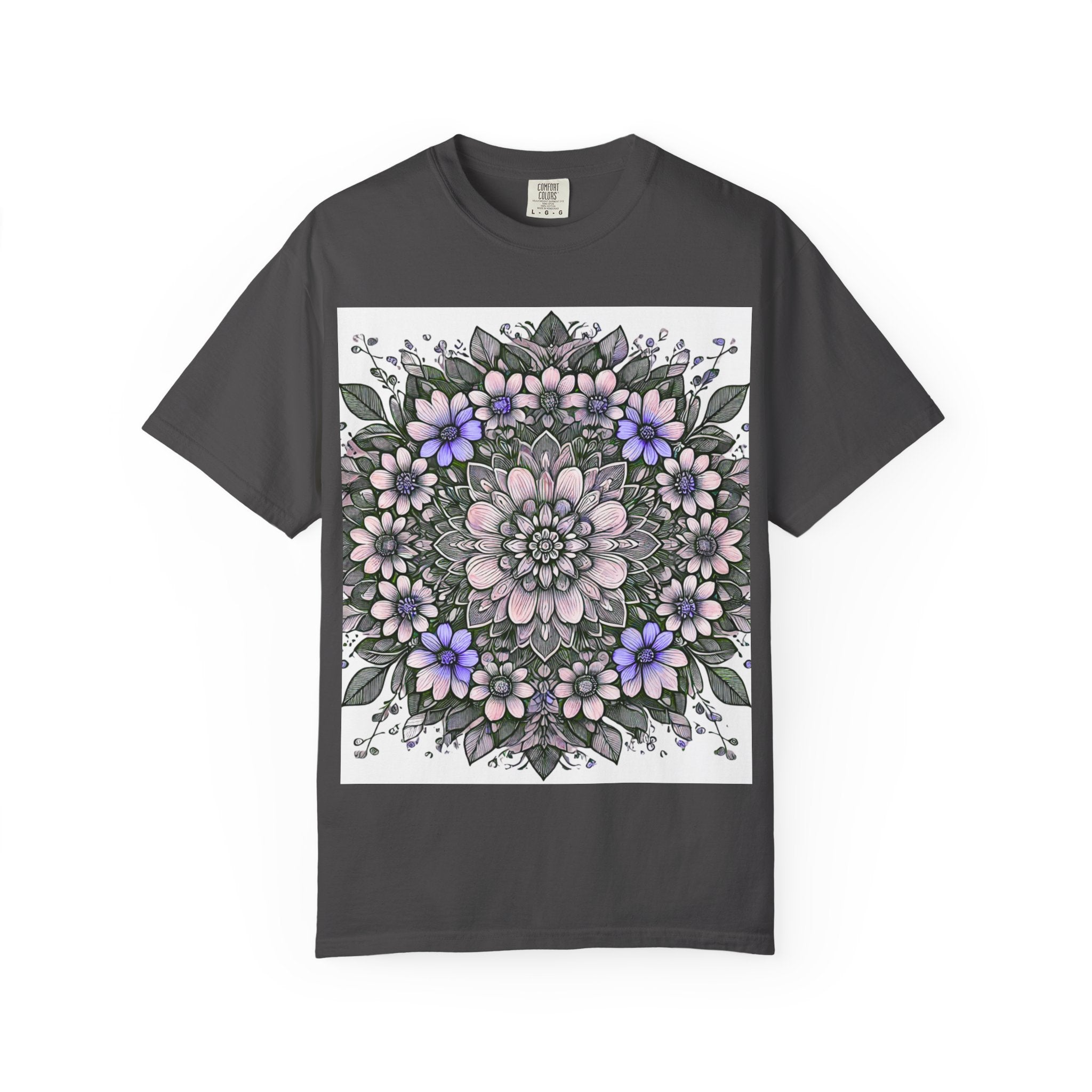Floral Mandala T-Shirt — Pastel Garden Blossom Tee