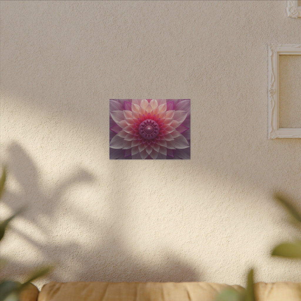 Pink Lotus Mandala Canvas Print — Floral Wall Art for Meditation & Home Décor
