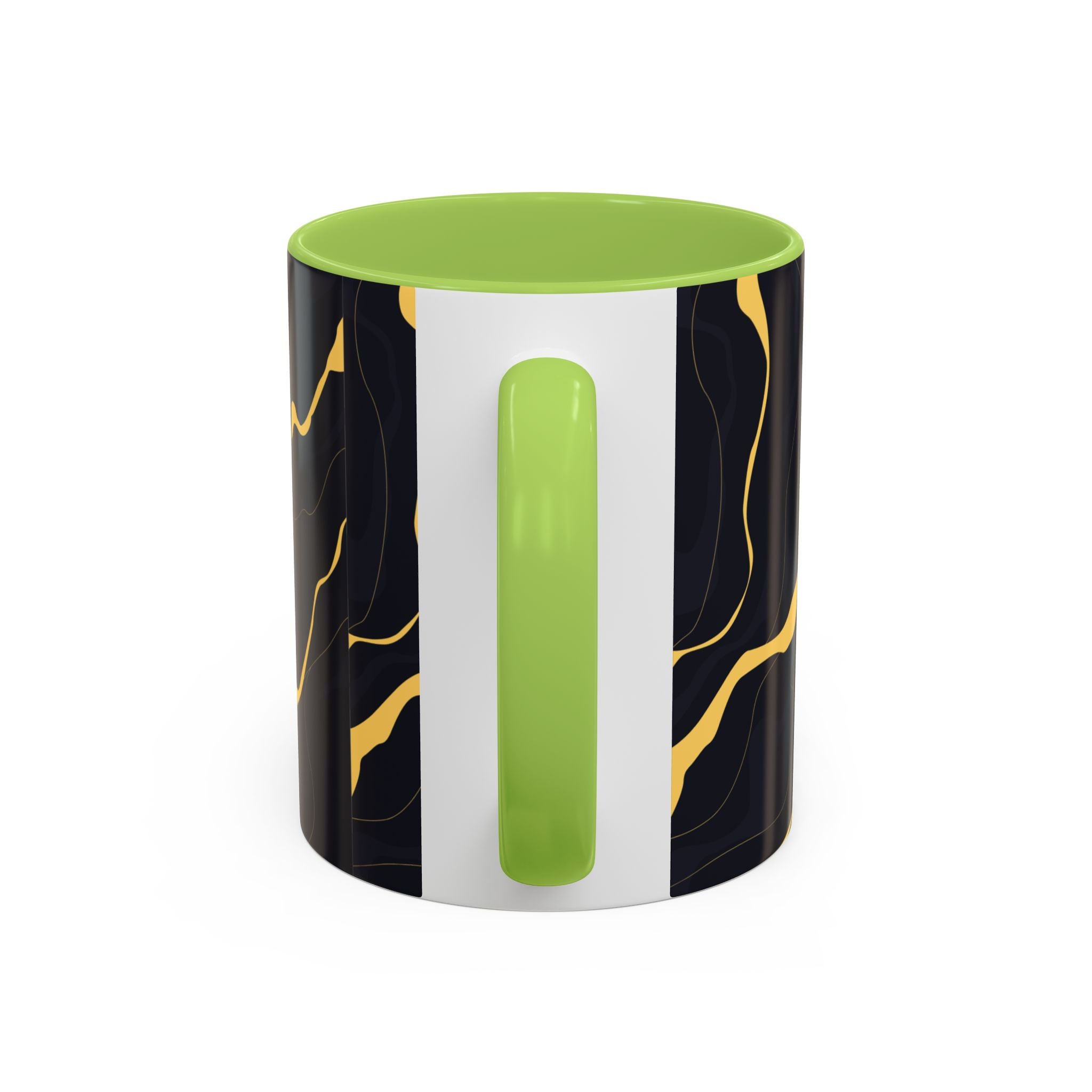 Black & Gold Marble Accent Coffee Mug — 11/15oz
