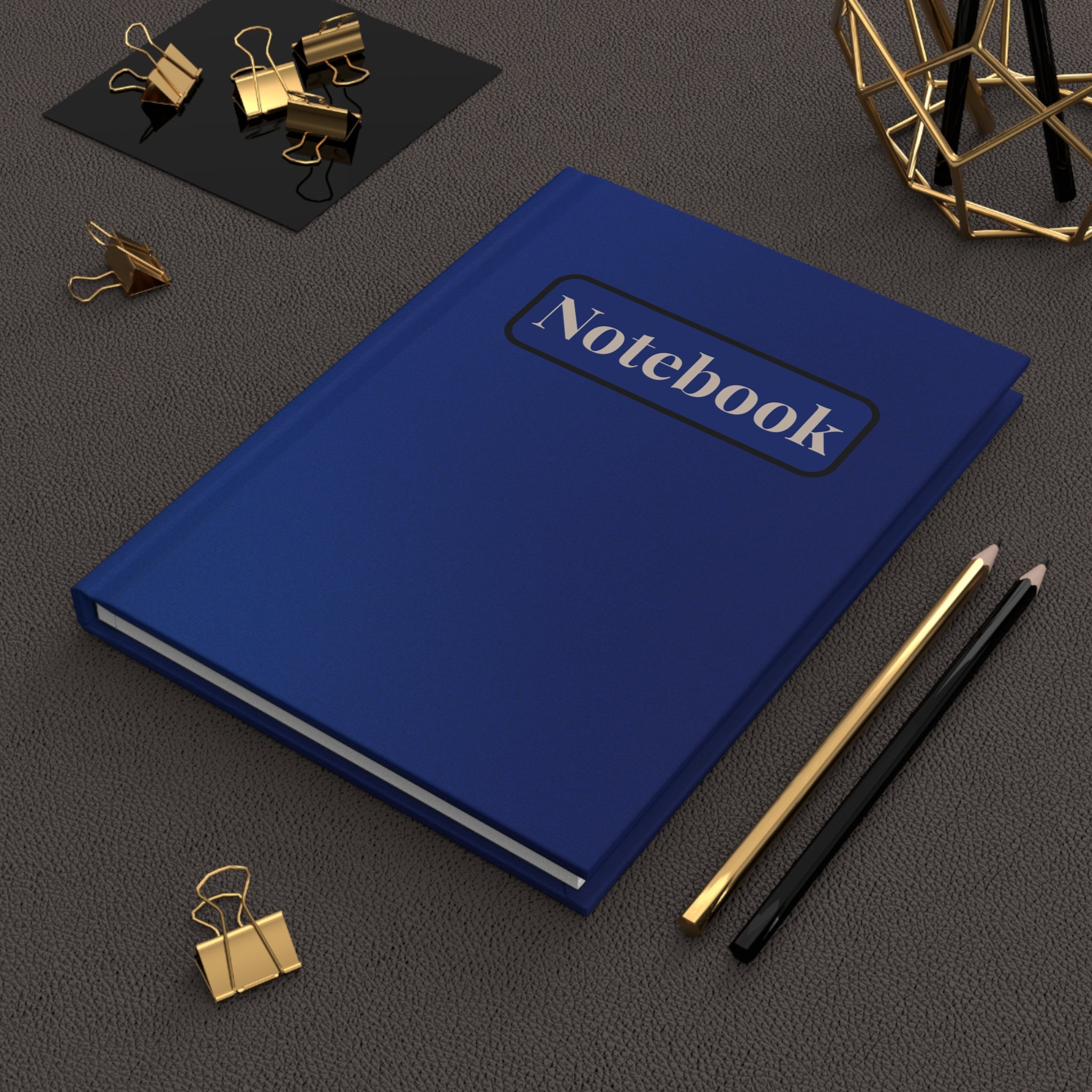 Notebook Hardcover Journal — Classic Navy Matte Journal for Writing & Notes