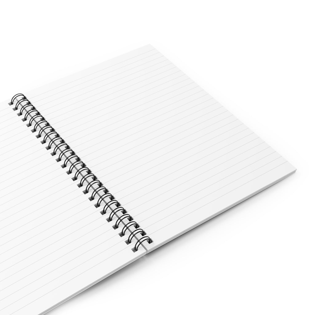 Floral Spiral Notebook — "Spiral Notebook" Ruled Journal, Bright Green & Purple Floral Cover