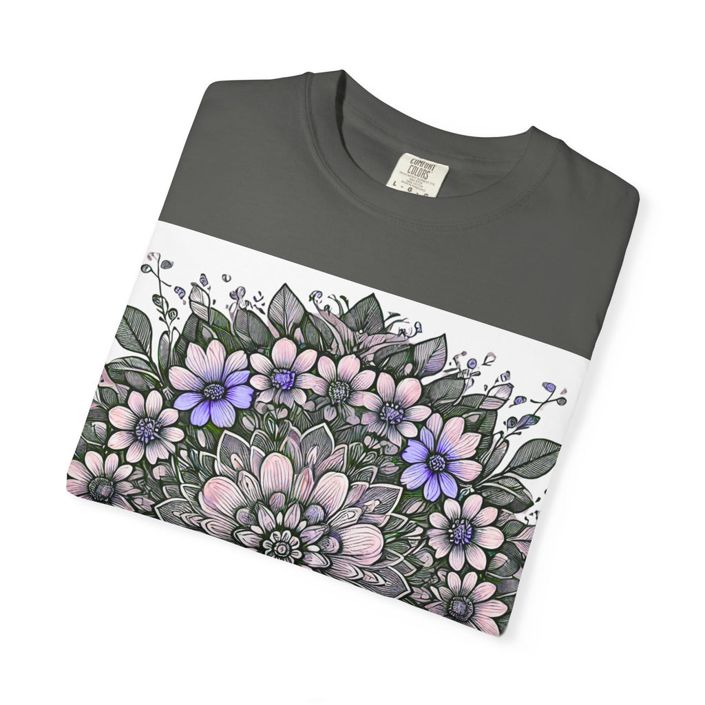 Floral Mandala T-Shirt — Pastel Garden Blossom Tee