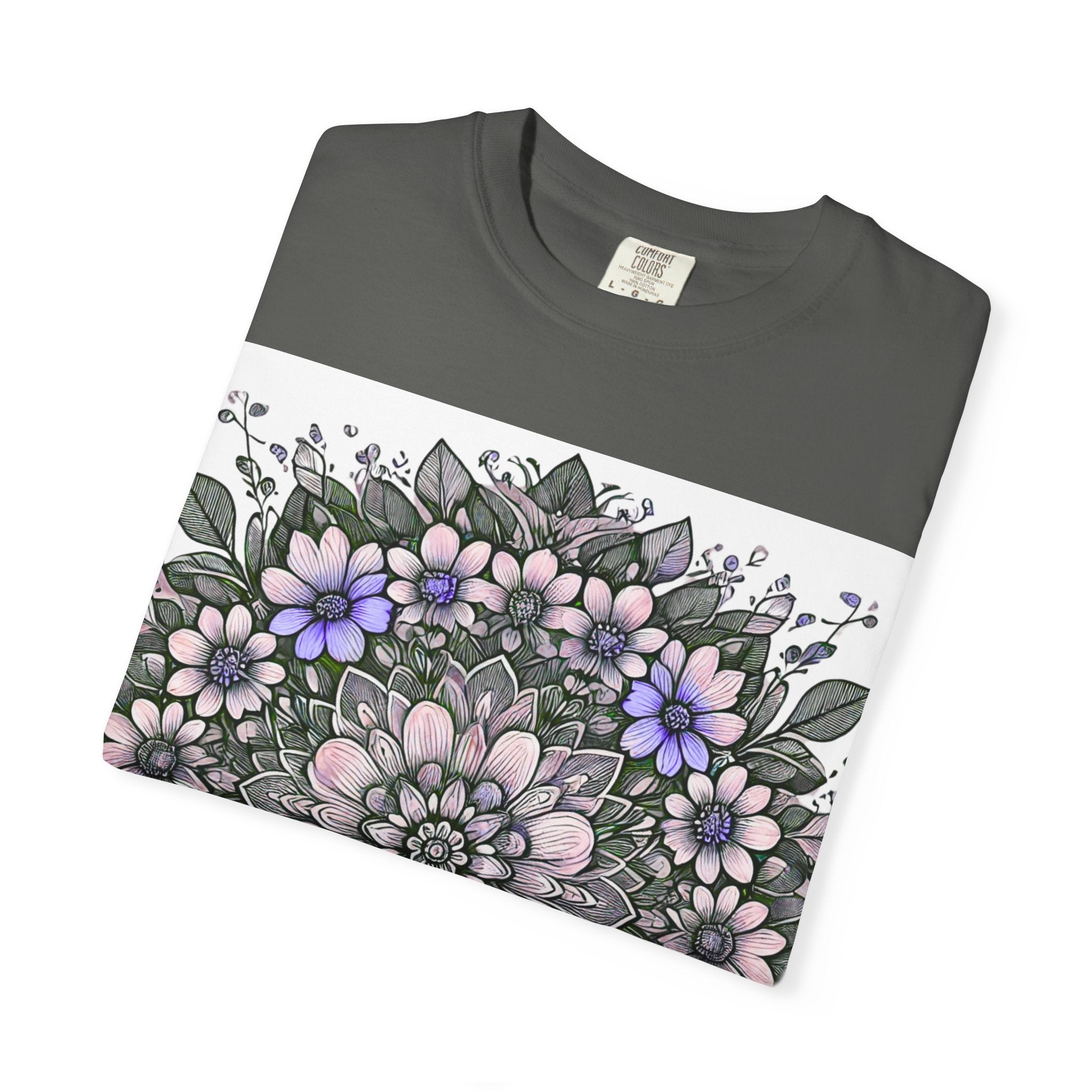 Floral Mandala T-Shirt — Pastel Garden Blossom Tee
