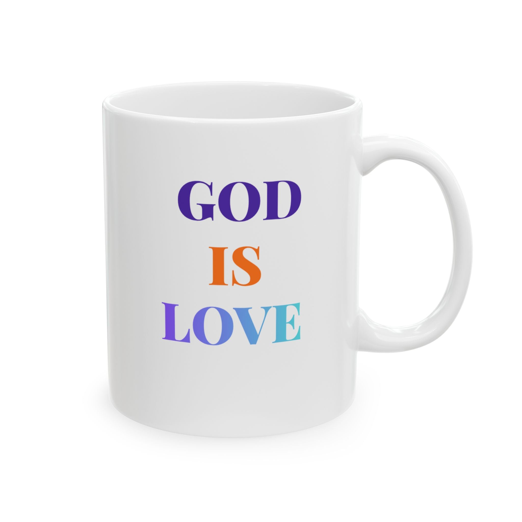 Inspirational Faith Mug – "God Is Love" Ceramic Coffee Cup (11oz & 15oz)