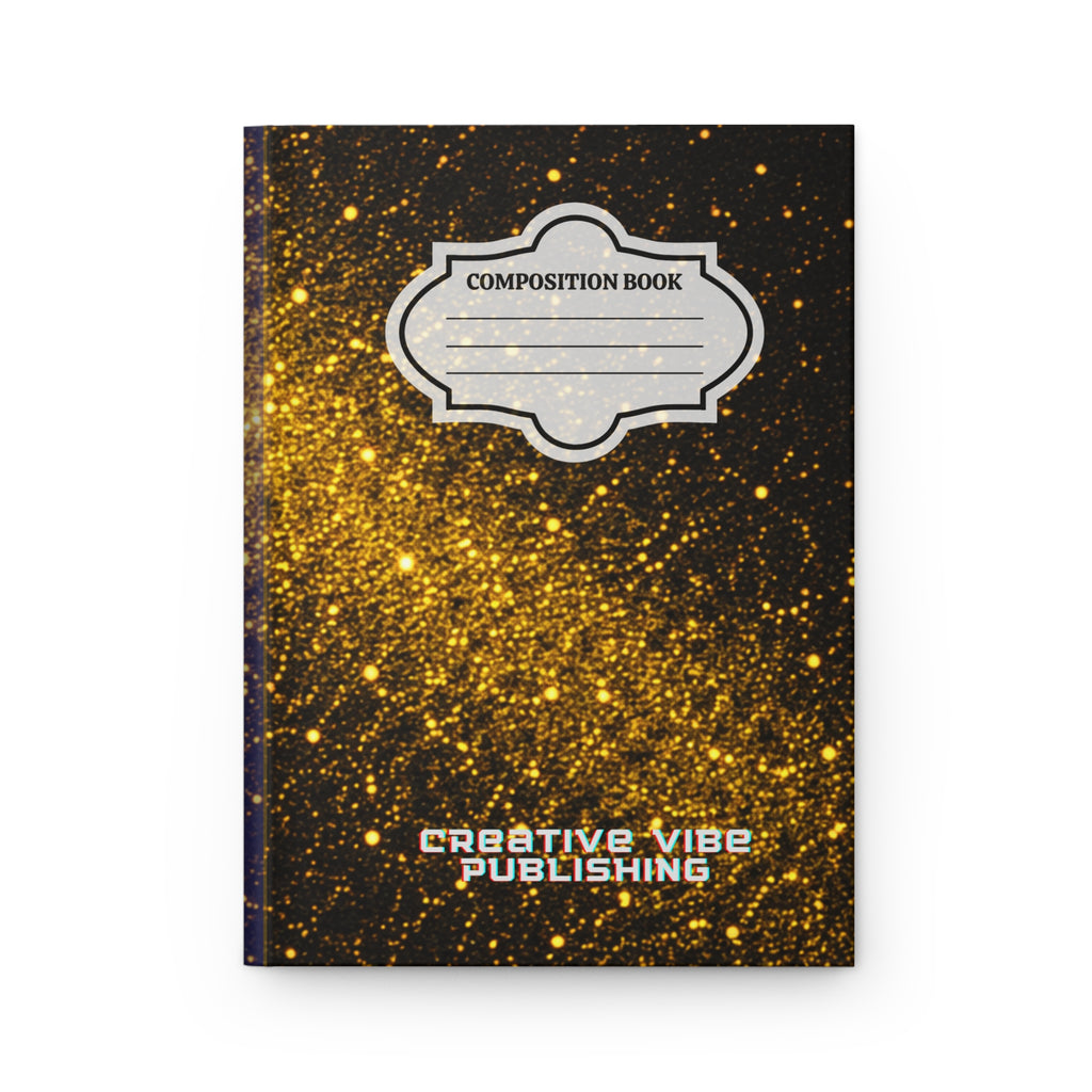 Gold Sparkle Hardcover Journal — Composition Notebook for Notes & Creativity