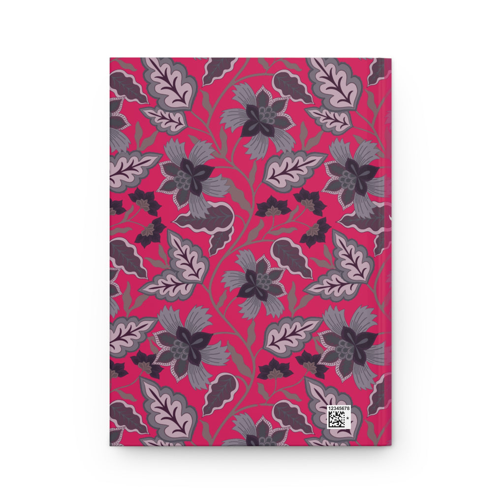 Floral Composition Hardcover Journal — Pink Vintage Notebook with 'Composition Book' Label