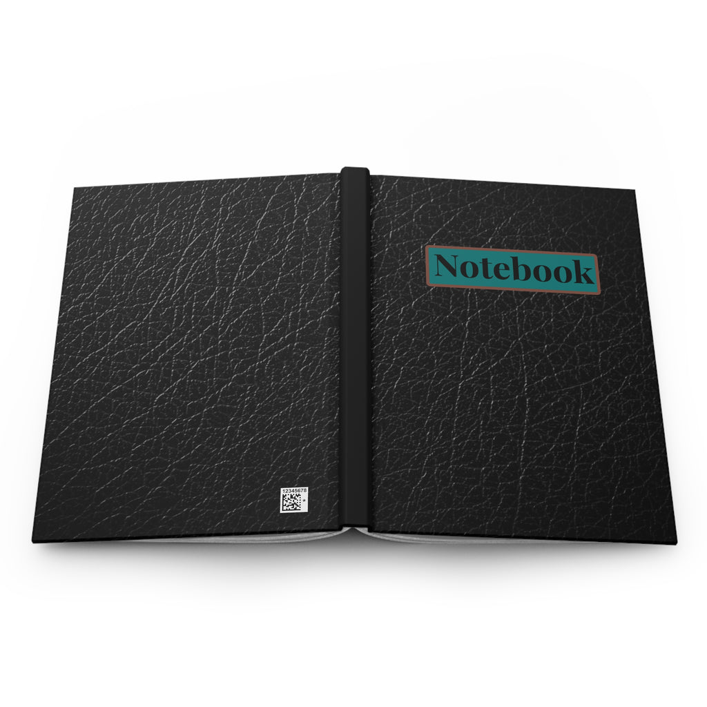 Notebook Hardcover Journal — Black Leather Matte Notebook