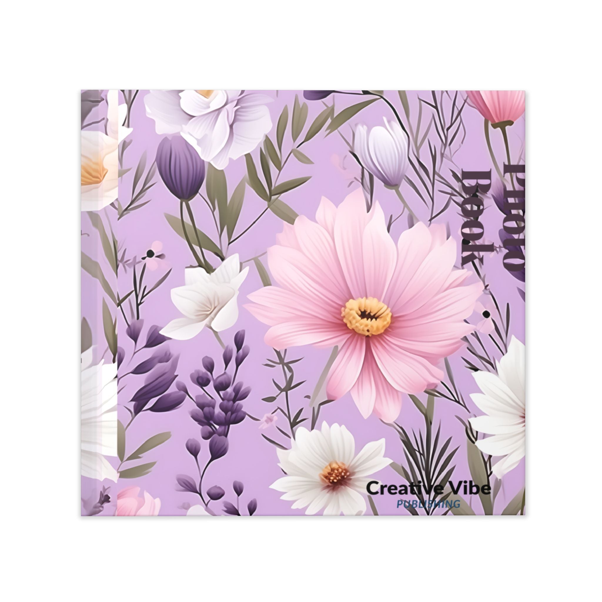 Hardcover Photo Book — Floral Lavender Memory Album