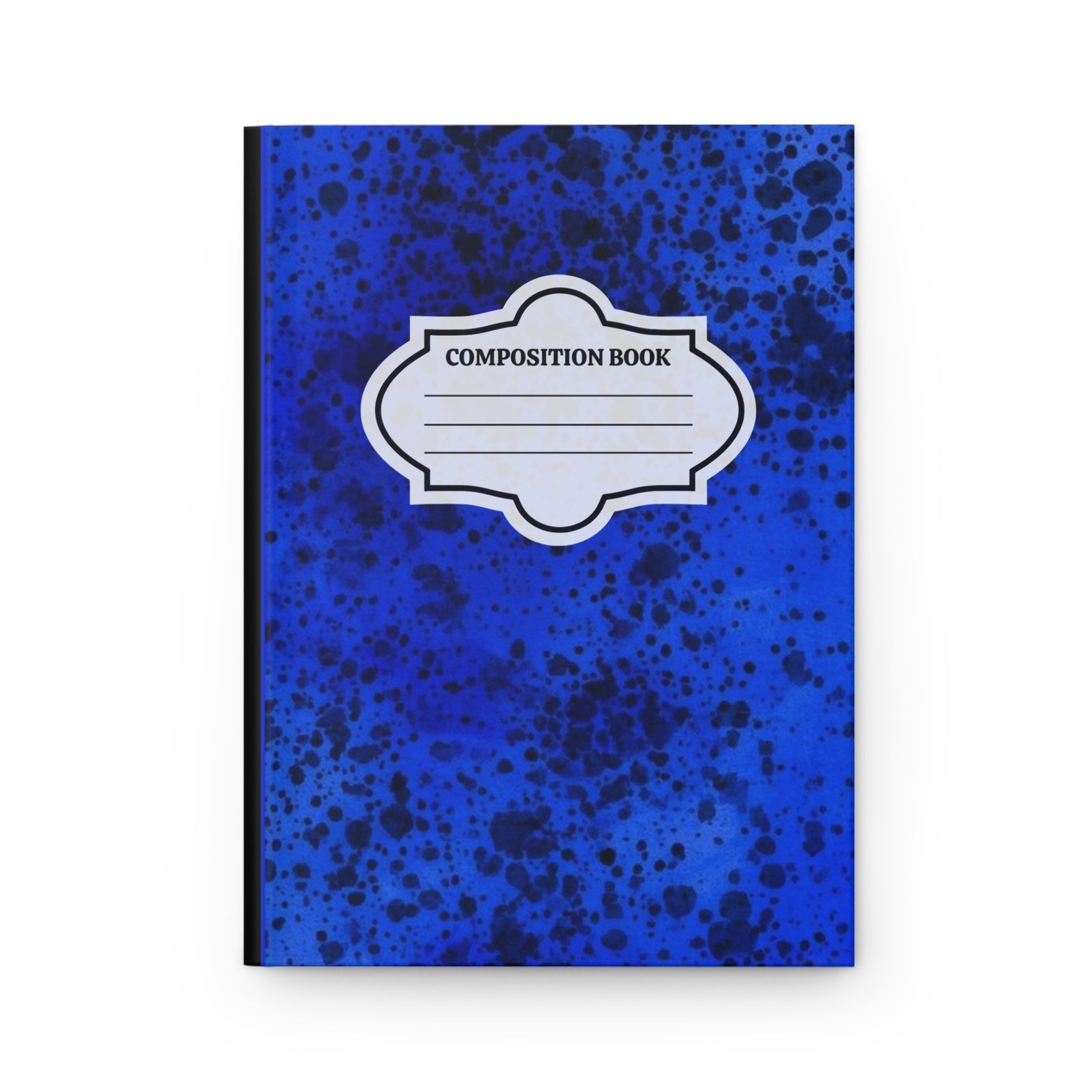 Composition Book Hardcover Journal – Blue Speckled Design