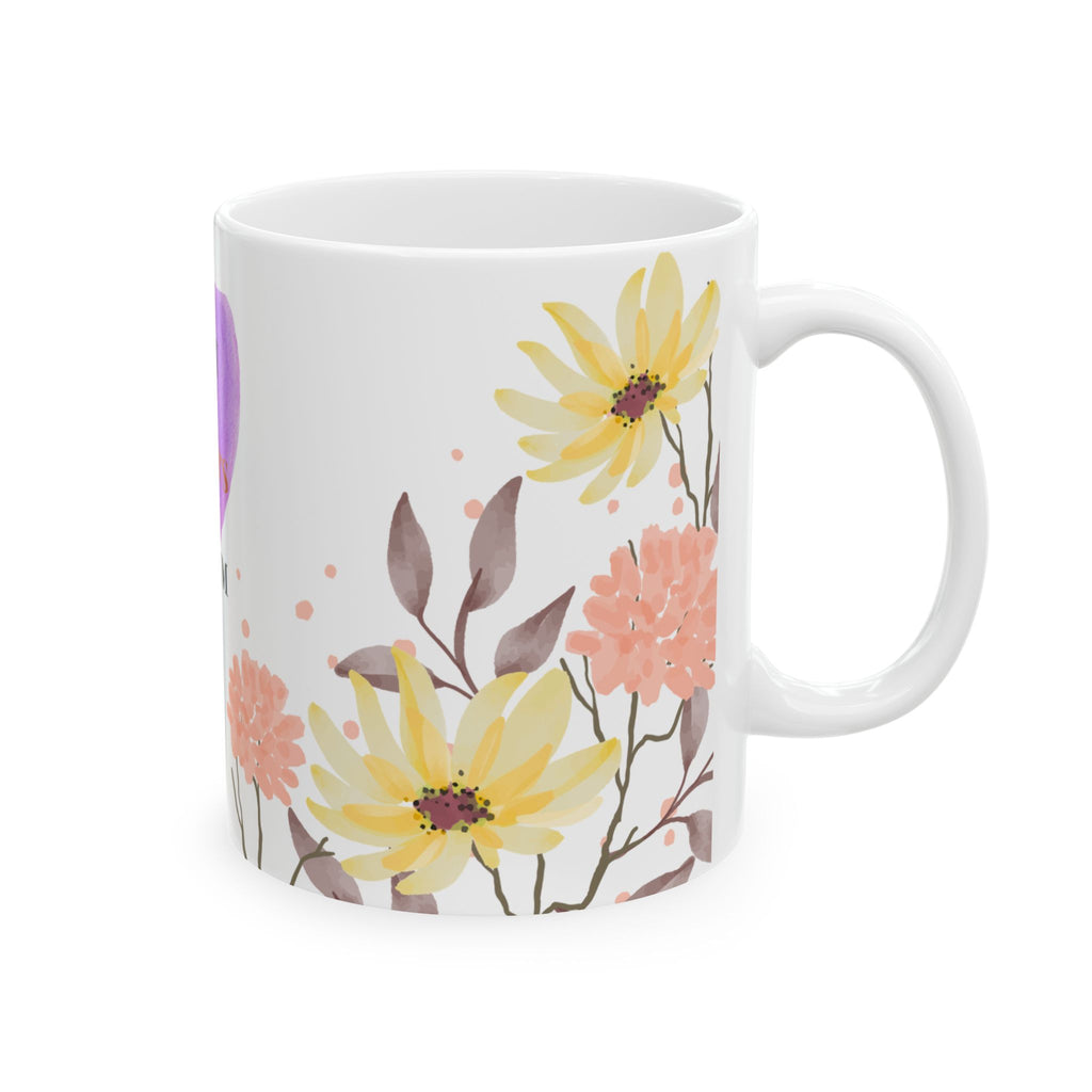 Mother's Day Floral Ceramic Mug - "Happy Mother's Day Mum"