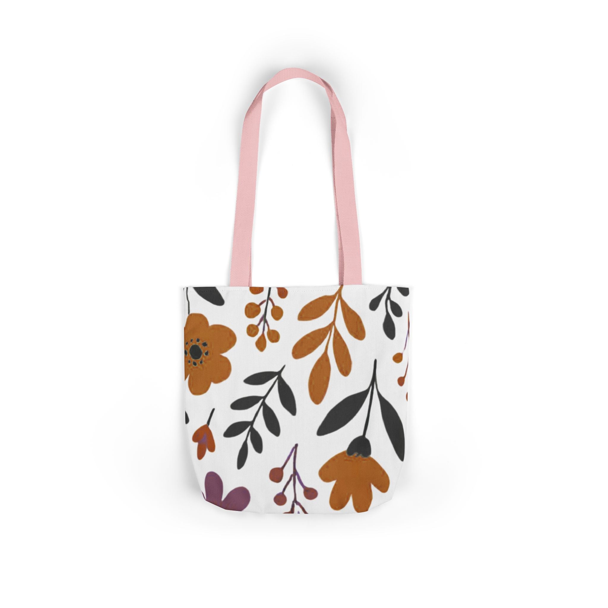 Floral Canvas Tote Bag — Autumn Wildflower Print