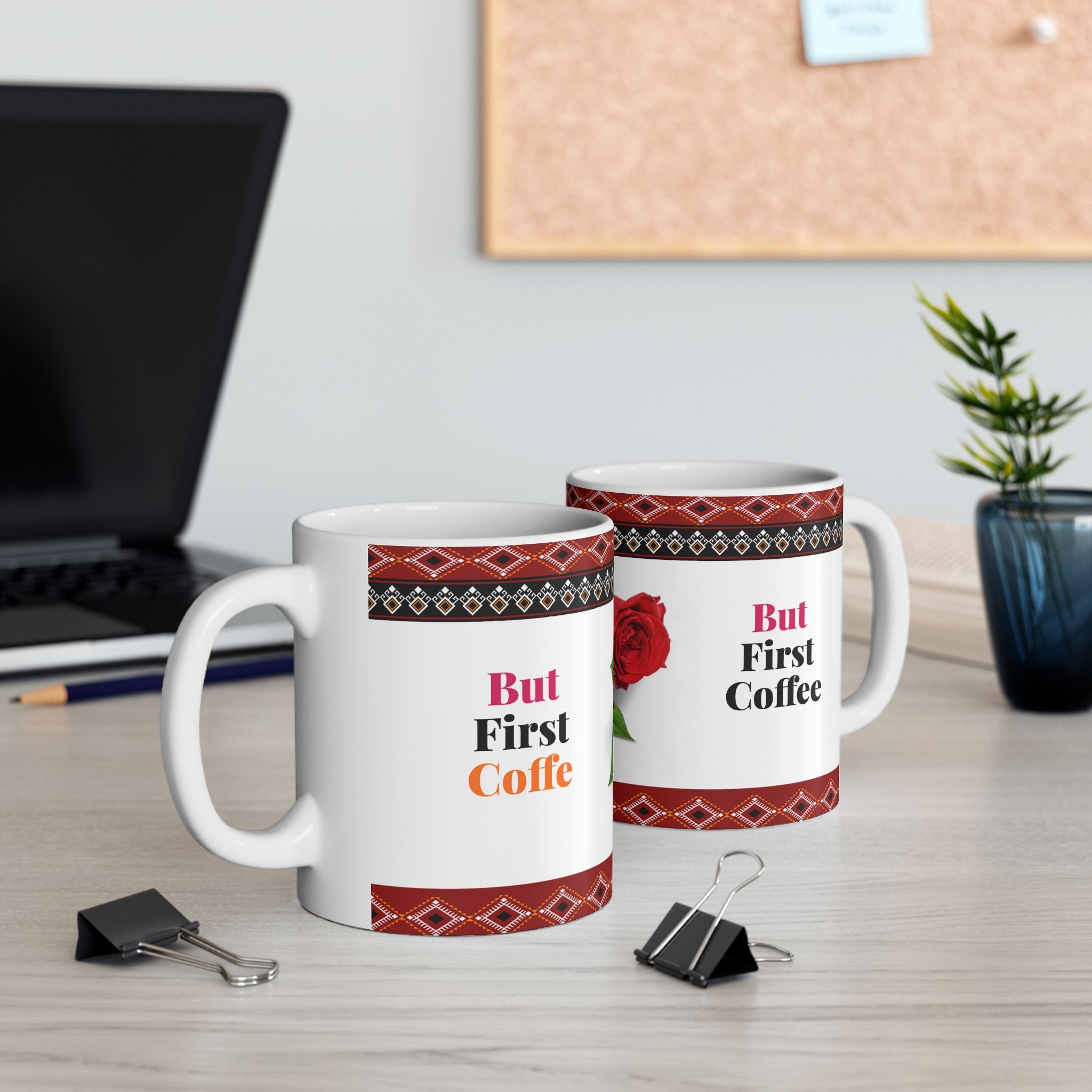 Romantic Red Roses Ceramic Mug (11oz & 15oz) — Love Quote Coffee Cup