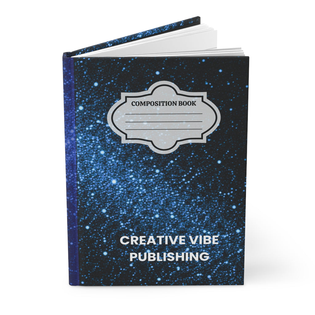 Hardcover Journal — Blue Galaxy Composition Book ("Creative Vibe Publishing")