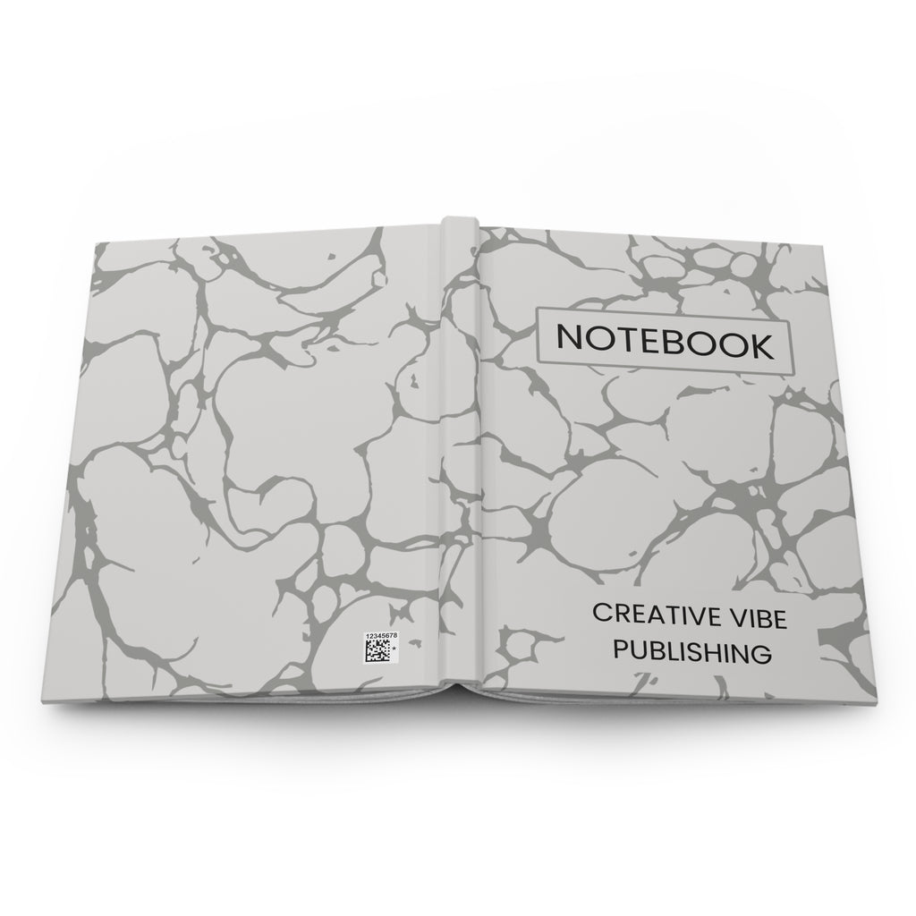 Marble Pattern Hardcover Journal — 'Notebook' Creative Vibe Publishing