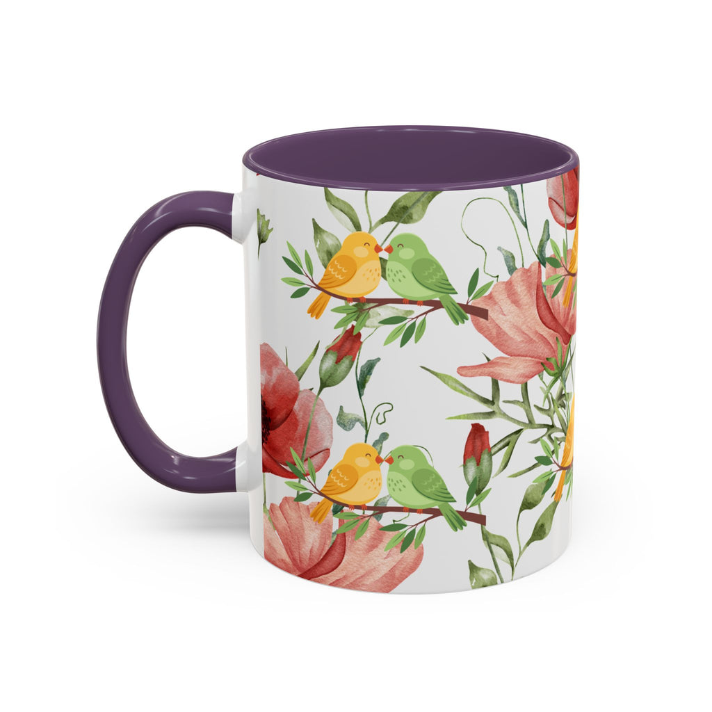 Floral Birds Accent Coffee Mug – Spring Garden 11/15oz