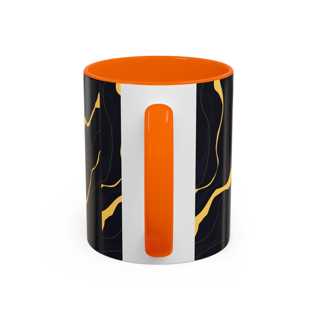 Black & Gold Marble Accent Coffee Mug — 11/15oz