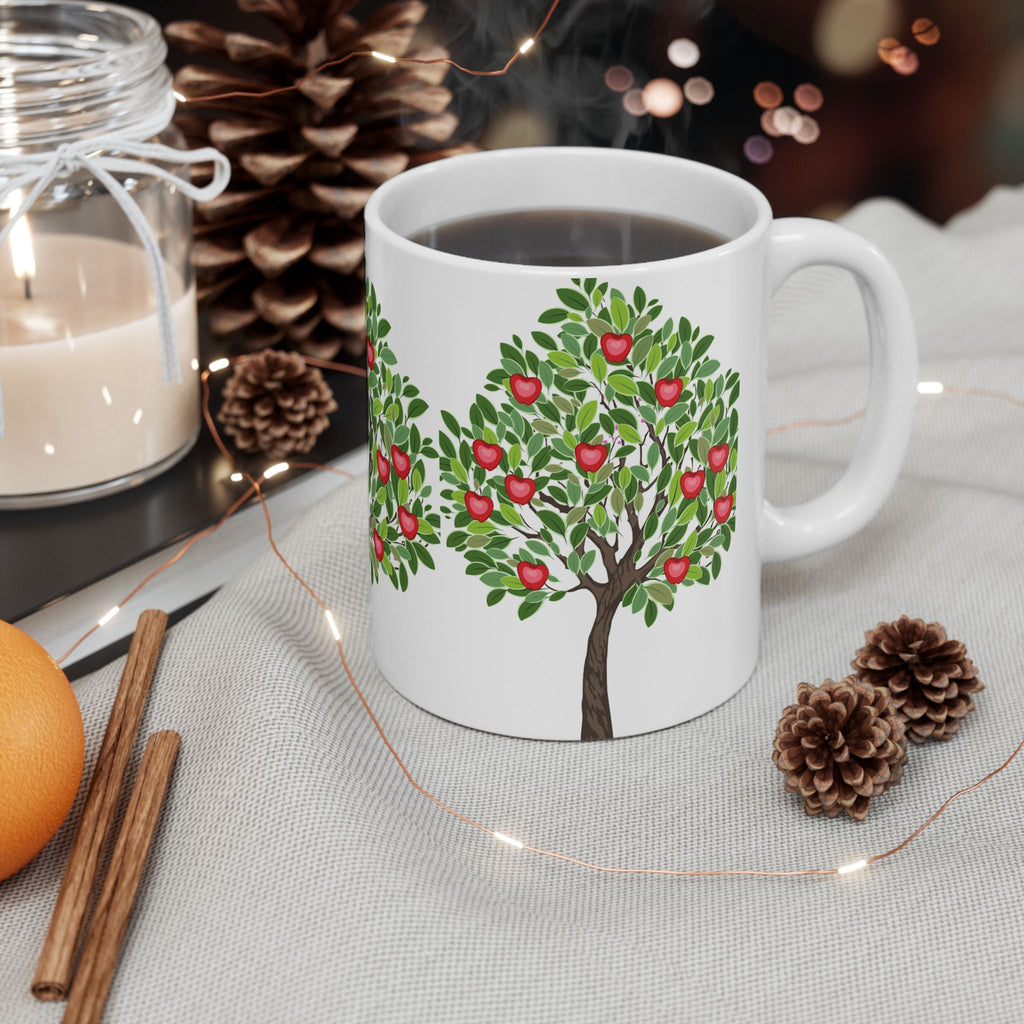 Apple Tree Ceramic Mug — Fruit Tree Coffee Cup (11oz & 15oz)