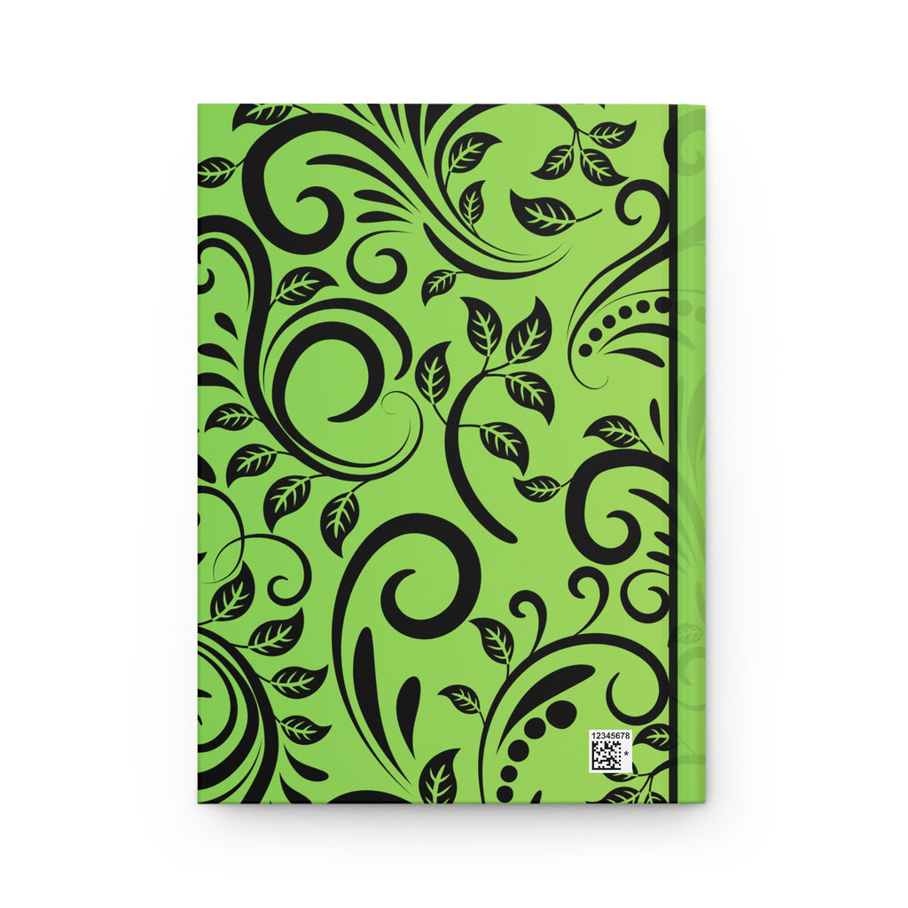 Green Floral Hardcover Journal — Nature-Inspired Notebook
