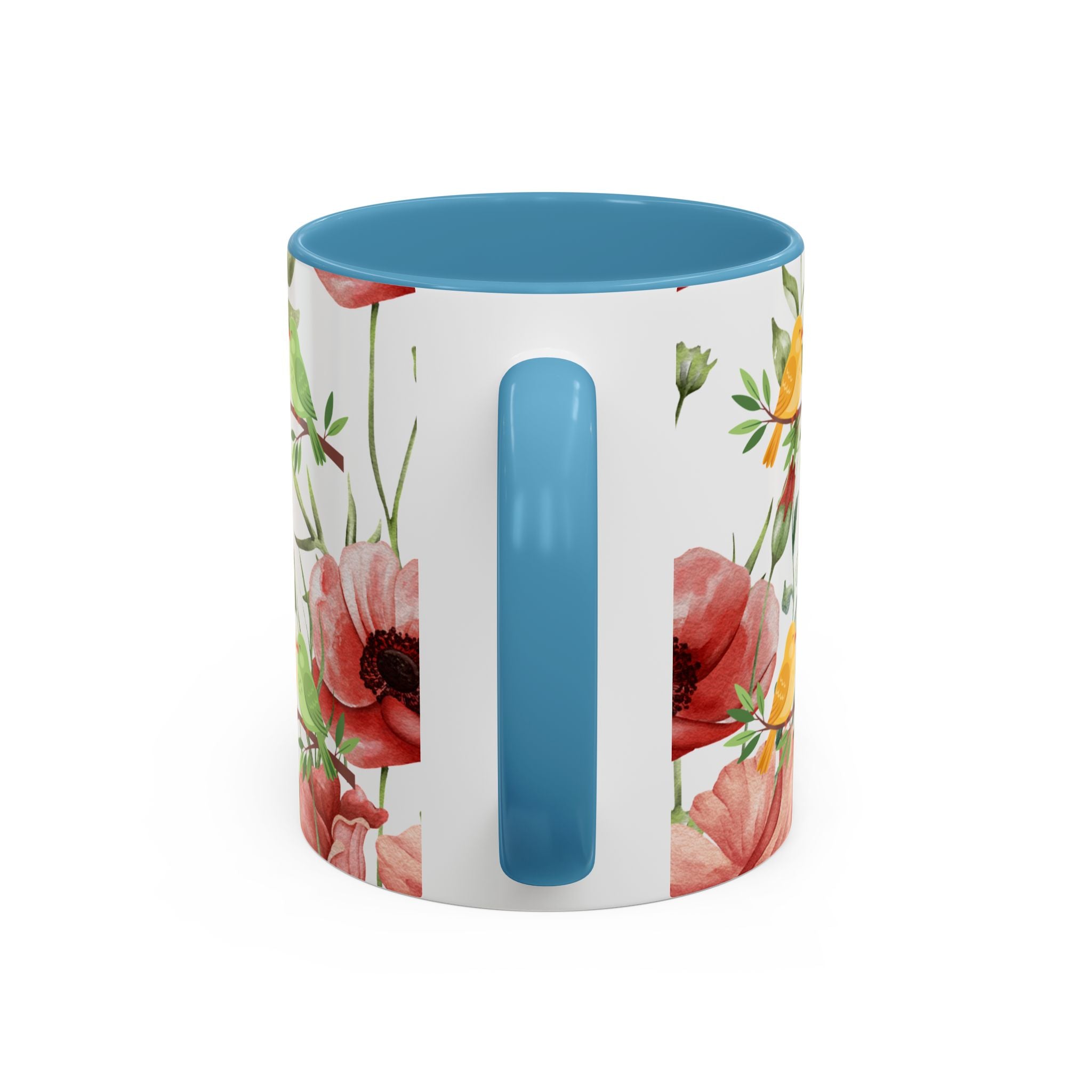 Floral Birds Accent Coffee Mug – Spring Garden 11/15oz
